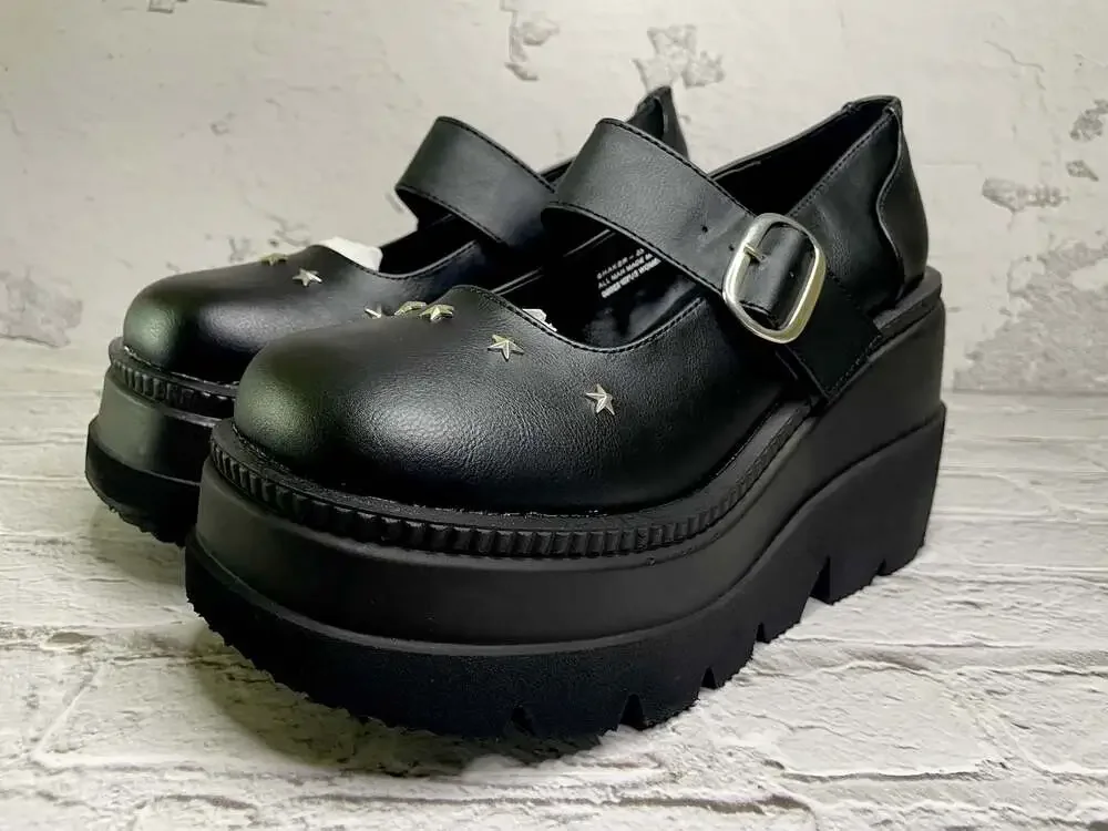 Demonia Shaker Star Studded Platform Mary Jane Shoes size 10